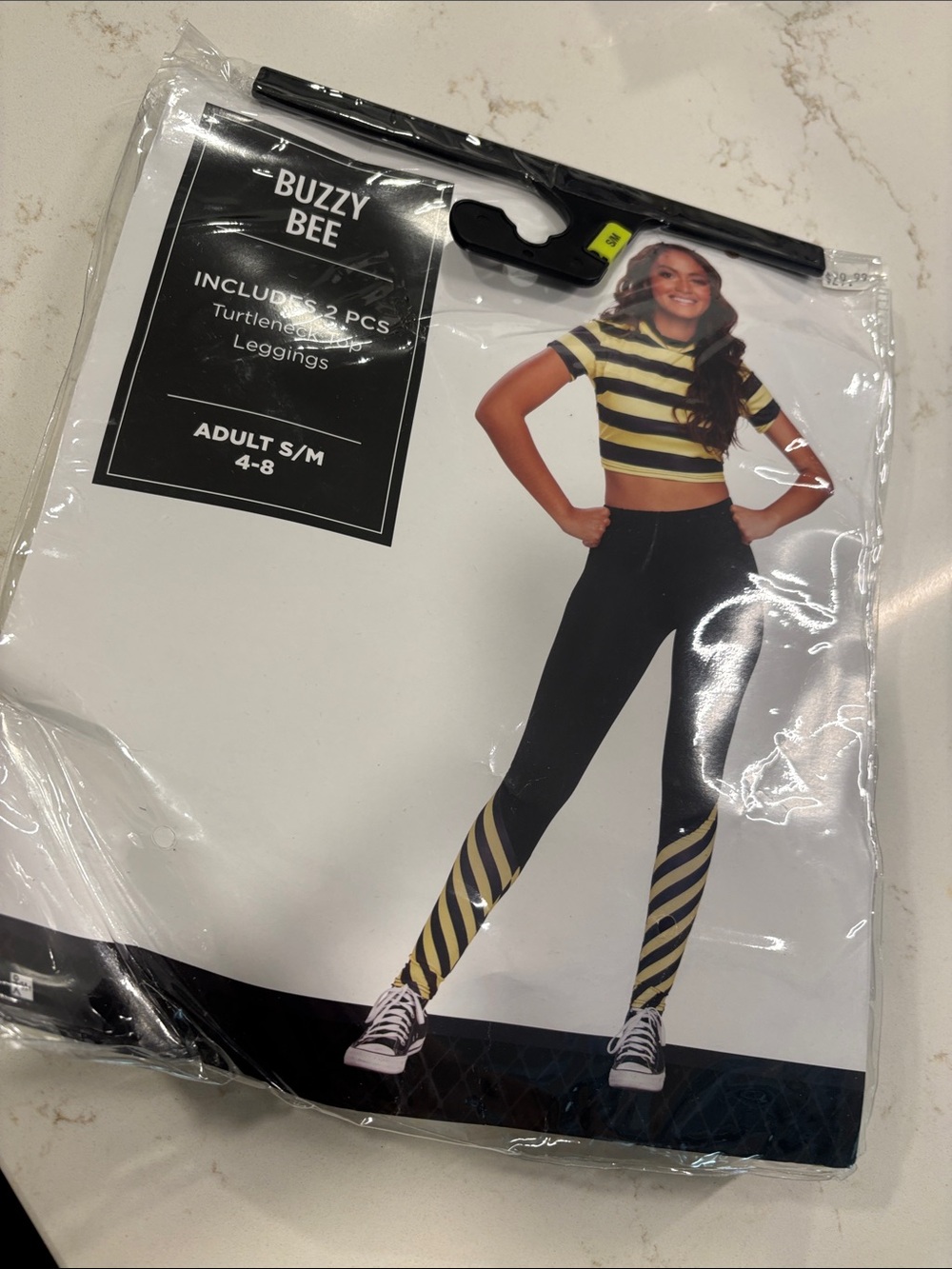 Buzzy Bee Women’s Black and Yellow Striped Leggings Set